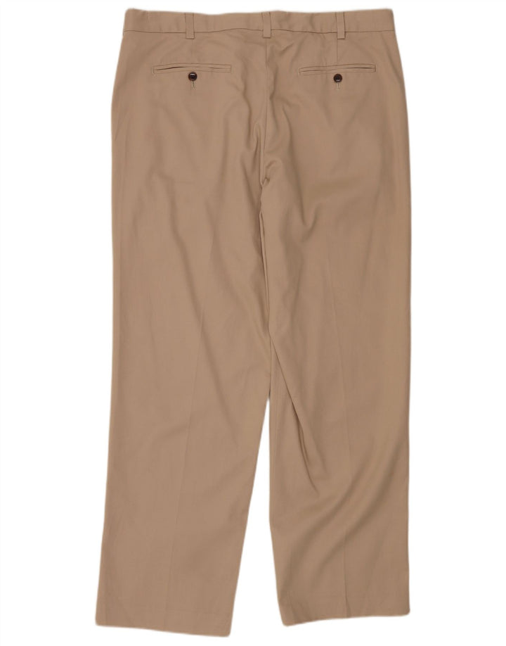 EDDIE BAUER Pantalón chino de corte relajado para hombre W38 L32 Algodón beige