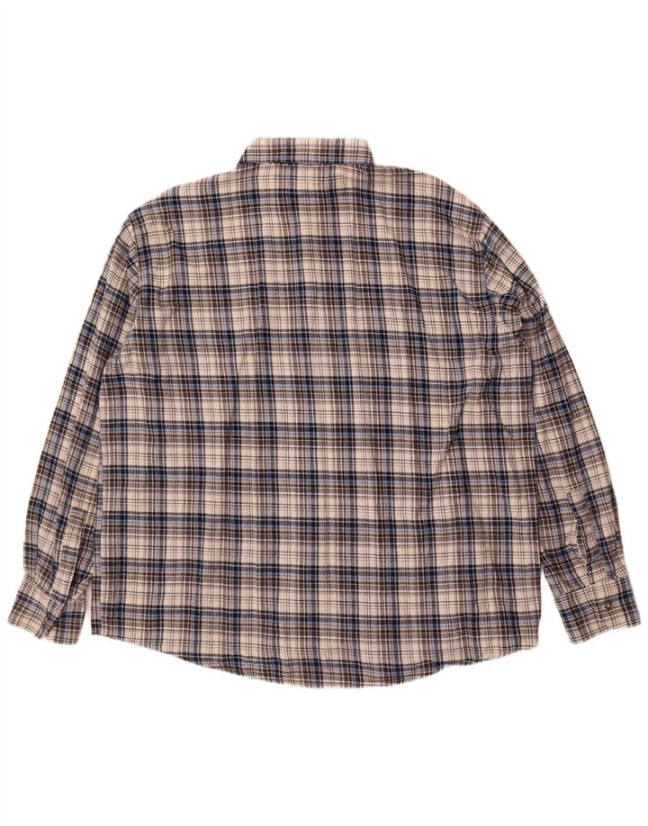Camisa de franela para hombre Sea Barrier 2XL Algodón a cuadros gris