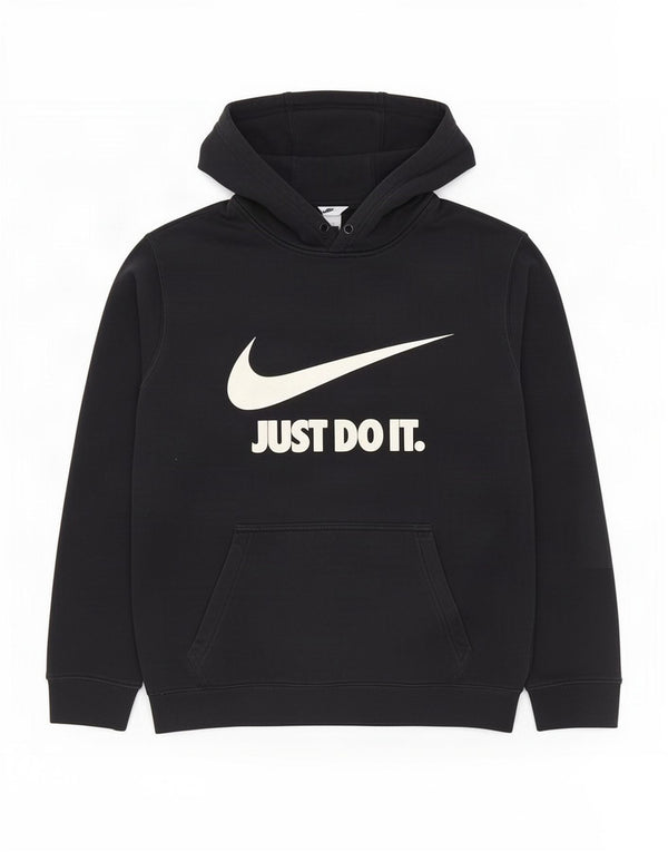 Nike Sudadera con capucha gráfica para hombre, talla pequeña, algodón negro