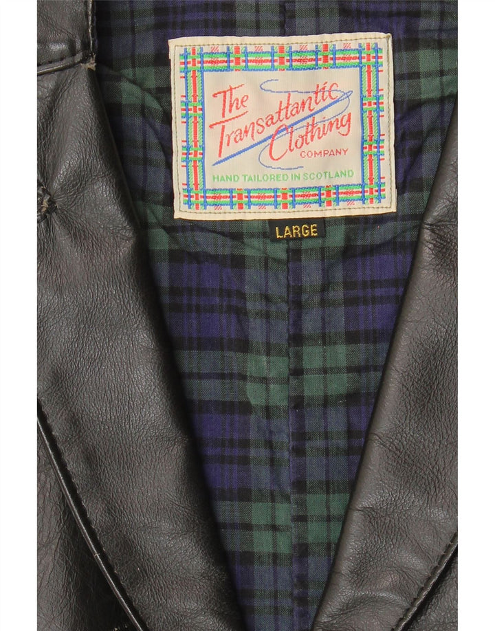 Chaleco vintage para hombre grande negro