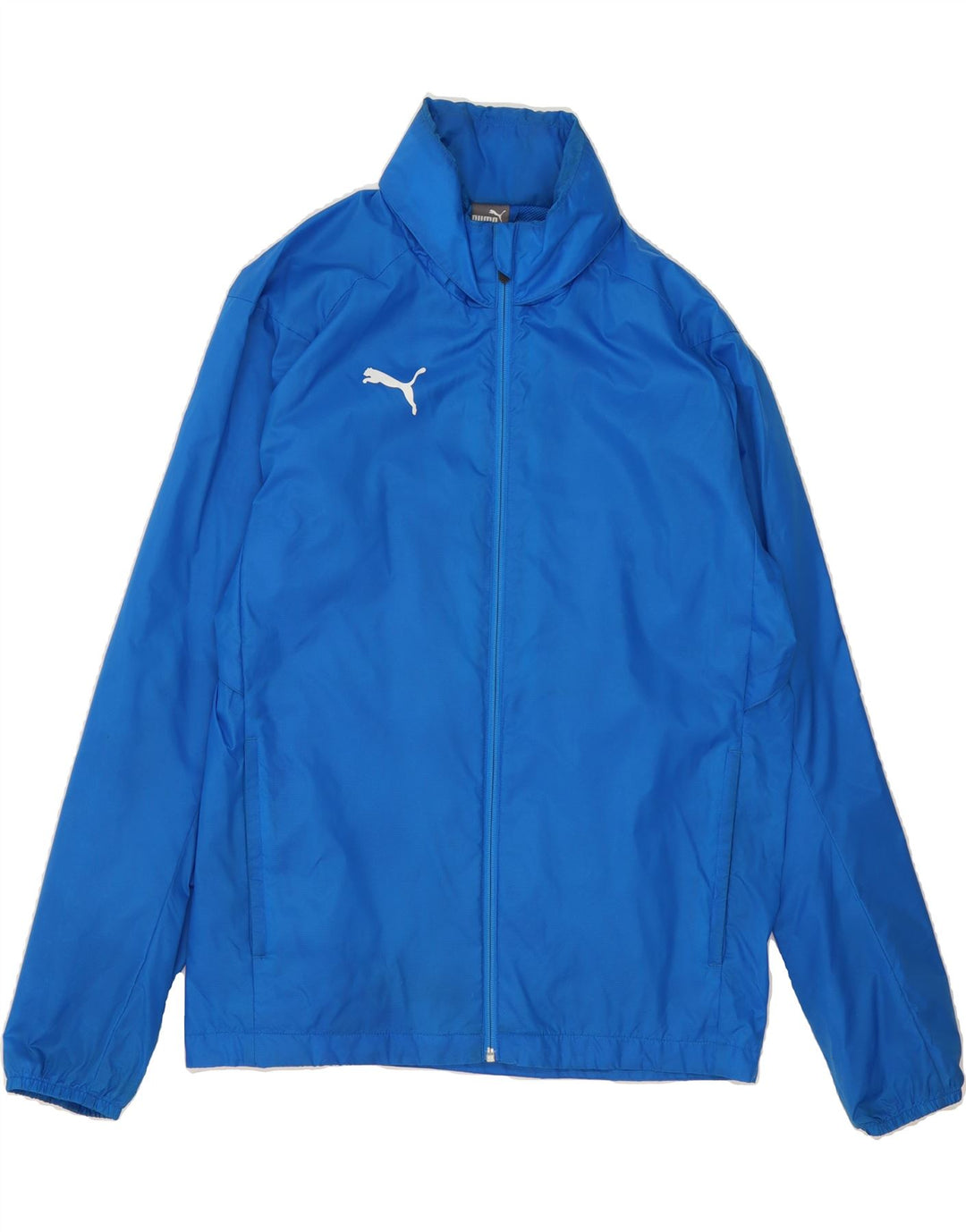 PUMA Mens Hooded Tracksuit Top Jacket UK 38 Medium Blue Nylon Vintage Puma and Second-Hand Puma from Messina Hembry 