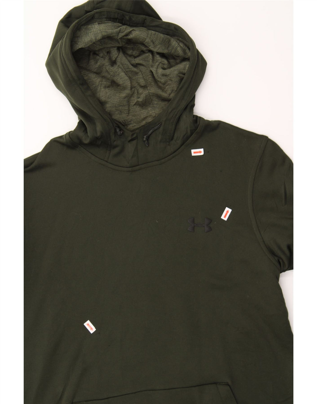 UNDER ARMOUR Mens Hoodie Jumper Medium Green Vintage Under Armour and Second-Hand Under Armour from Messina Hembry 