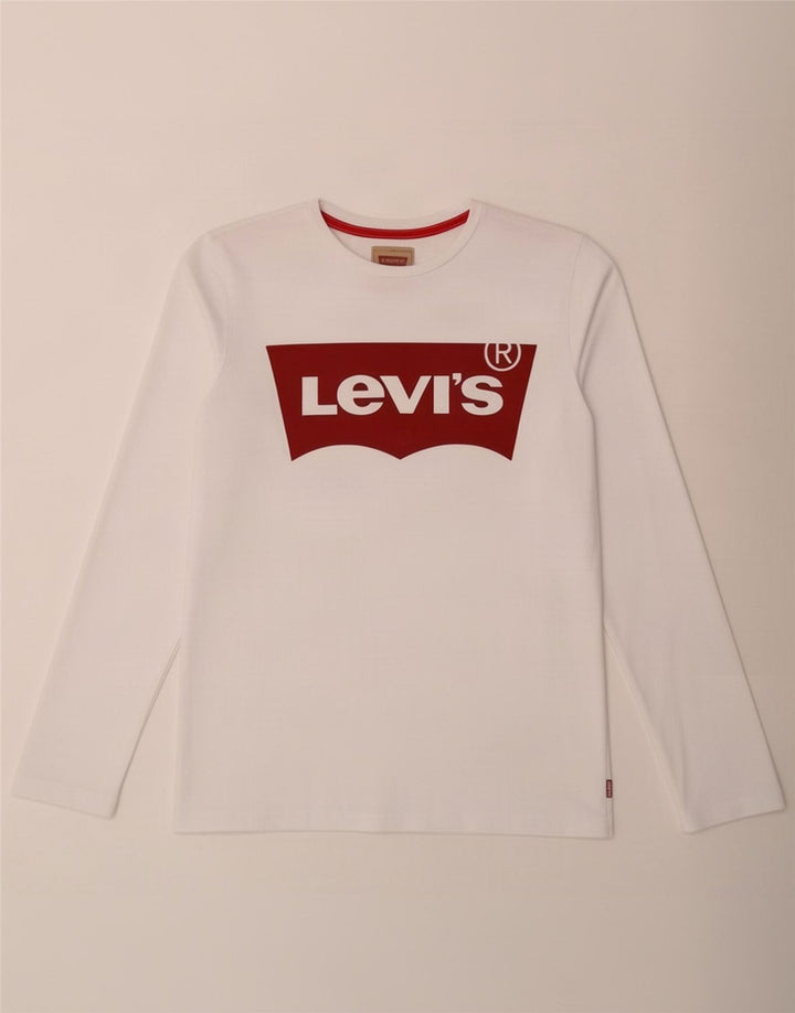 Levi's Camiseta gráfica para niño manga larga 15-16 años Blanco Algodón