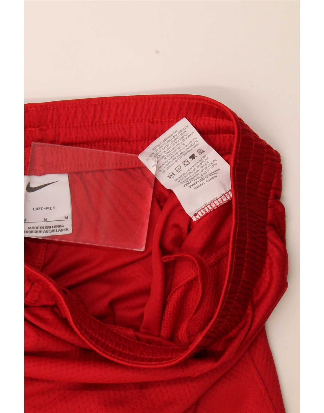 Nike Pantalones cortos deportivos Dri Fit para niños 10-11 años Poliéster color block mediano rojo
