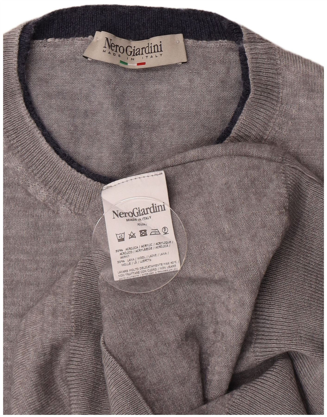 Nero Giardini Jersey con Cuello Redondo para niño 11-12 años Gris Moteado