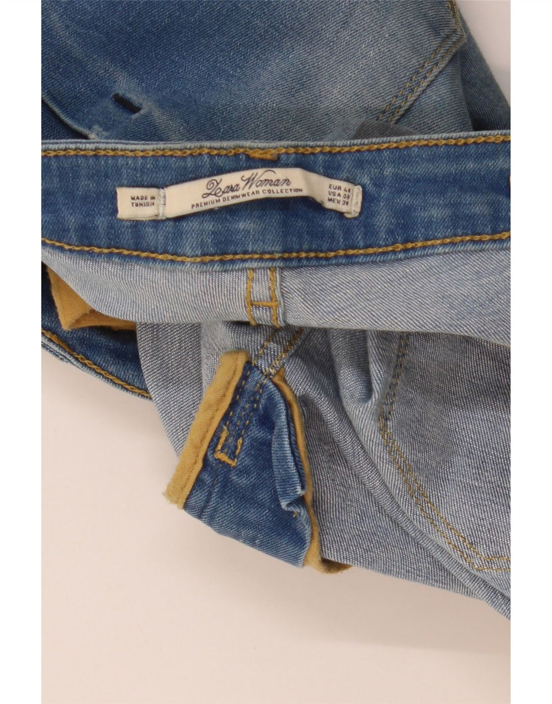 ZARA Mujer Vaqueros Slim EU 40 Medium W30 L30 Azul
