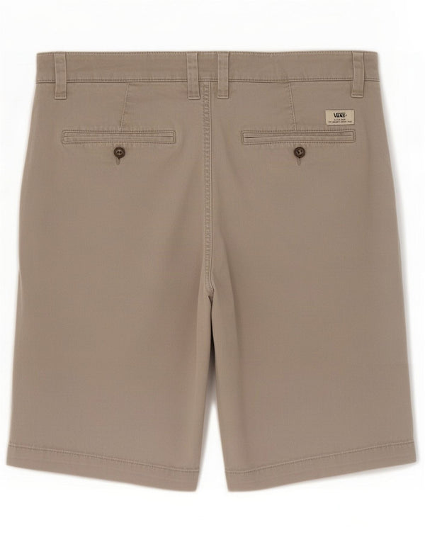 Pantalones cortos tipo chino para hombre Vans Medium W32 Grey Cotton