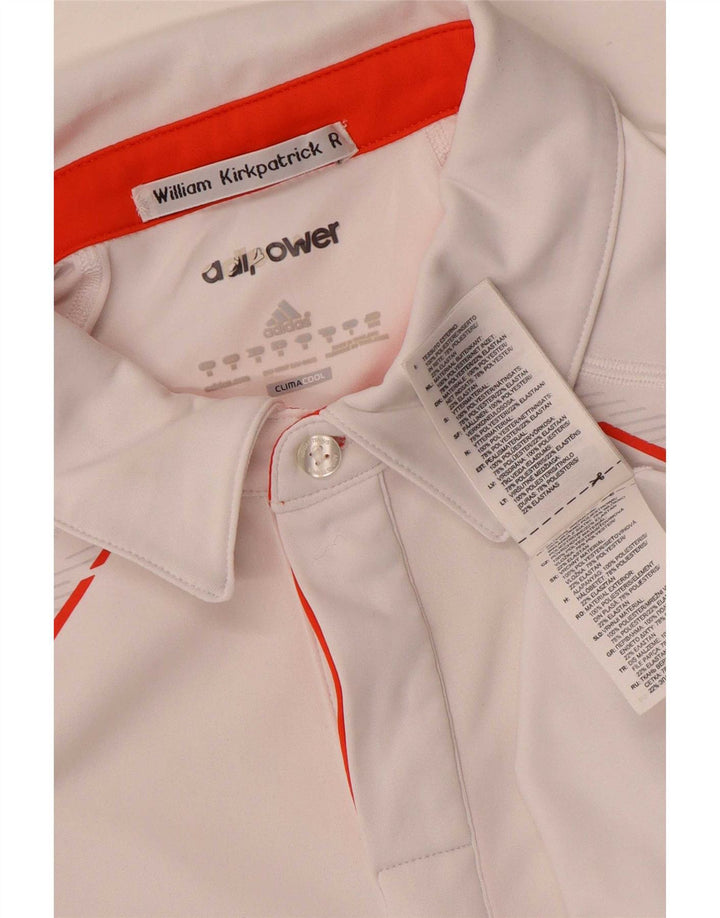 Adidas Hombre Climacool Polo Polo Blanco Medio Colorblock Poliéster