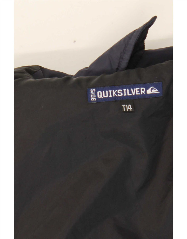 Quiksilver Chubasquero gráfico para niños 13-14 años Azul marino Colorblock