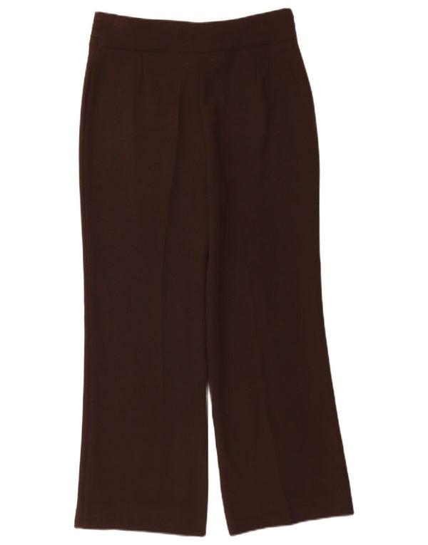 Marks & Spencer Pantalones Casuales Rectos para Mujer UK 12 Medium W28 L27 Marrón