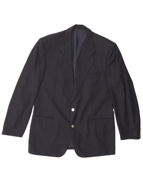 Yves Saint Laurent Chaqueta blazer de 2 botones para hombre IT 52 XL Lana virgen azul marino
