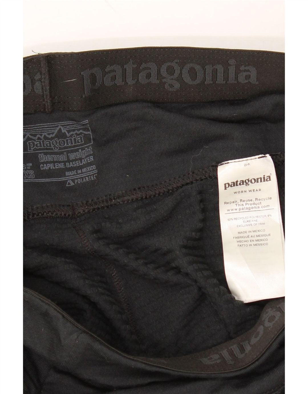 PATAGONIA Womens Capri Leggings UK 6 XS Black Polyester Vintage Patagonia and Second-Hand Patagonia from Messina Hembry 