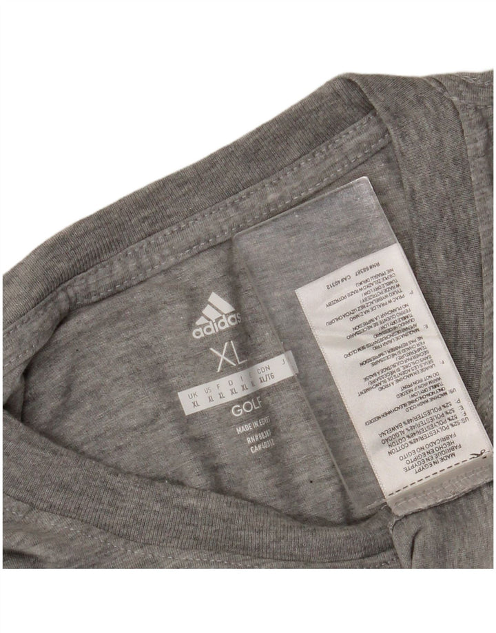 Adidas Hombre Camiseta Top XL Gris Poliéster