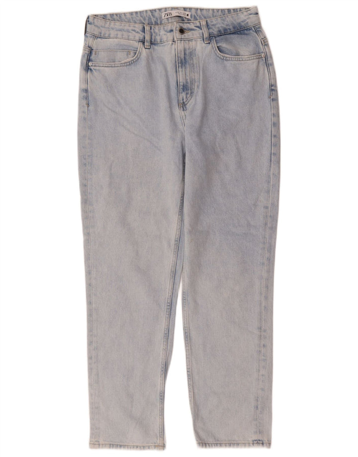 Zara Vaqueros Cónicos Para Mujer EU 40 Medium W30 L28 Azul