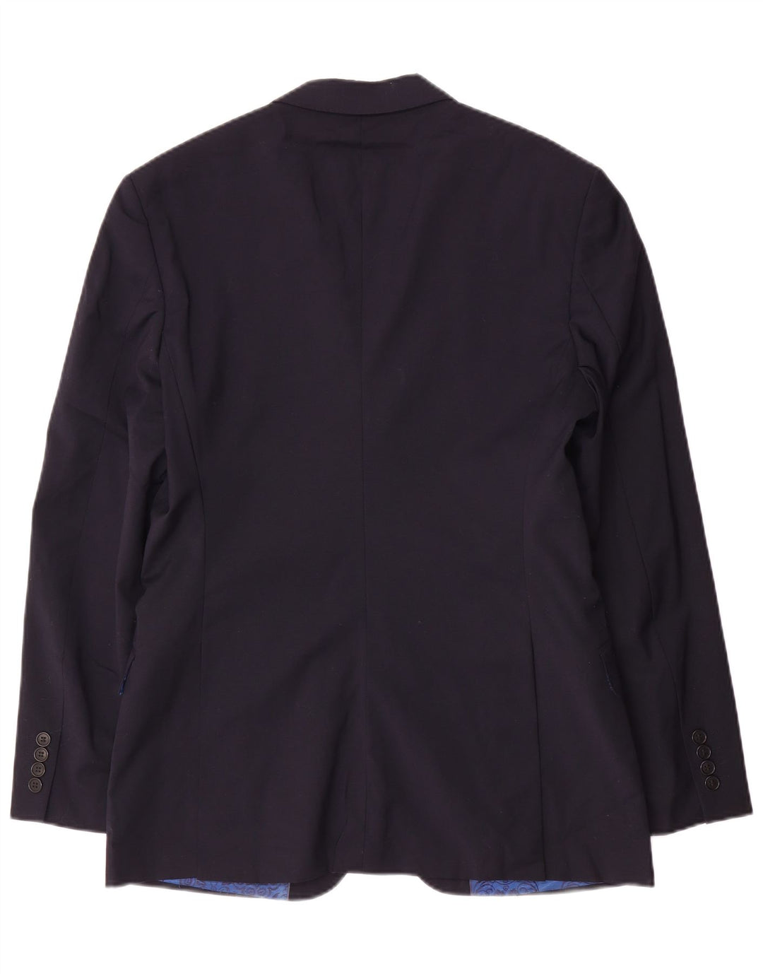 Ted Baker Chaqueta Blazer de 2 Botones para Hombre US 40 Grande Lana Azul Marino