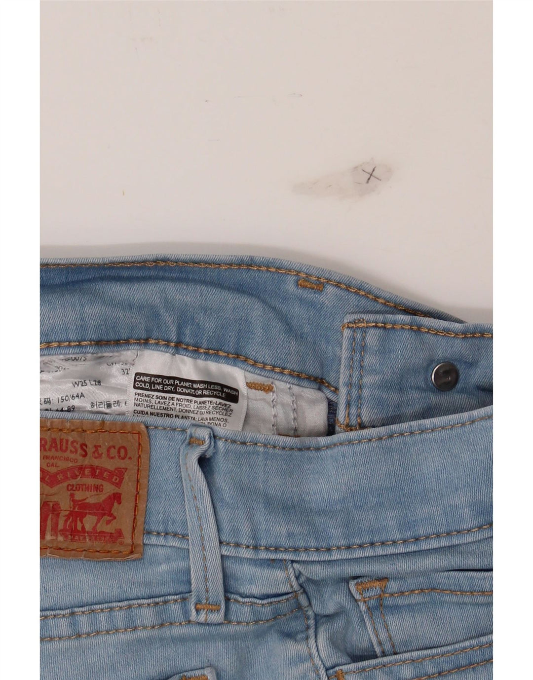 LEVI'S Womens 710 Super Skinny Jeans W25 L28 Blue Vintage Levi's and Second-Hand Levi's from Messina Hembry 