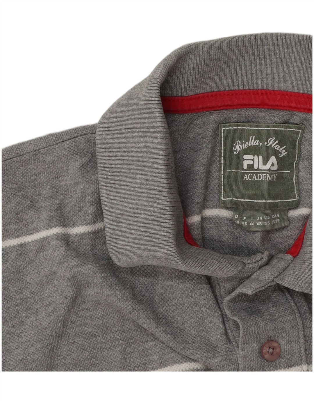 Fila Polo Hombre XS Gris Rayas