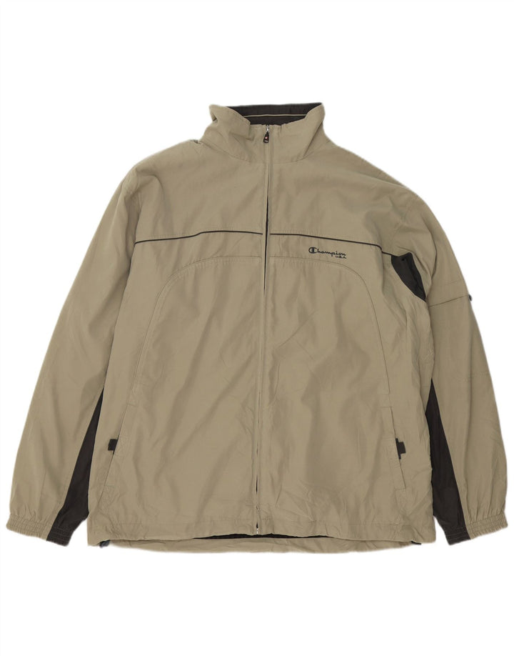 Champion Chaqueta impermeable para hombre UK 44 2XL Caqui Colorblock Poliéster