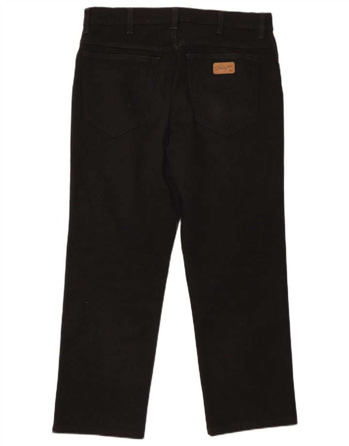 WRANGLER Vaqueros rectos elásticos Texas para hombre W33 L27 Algodón negro