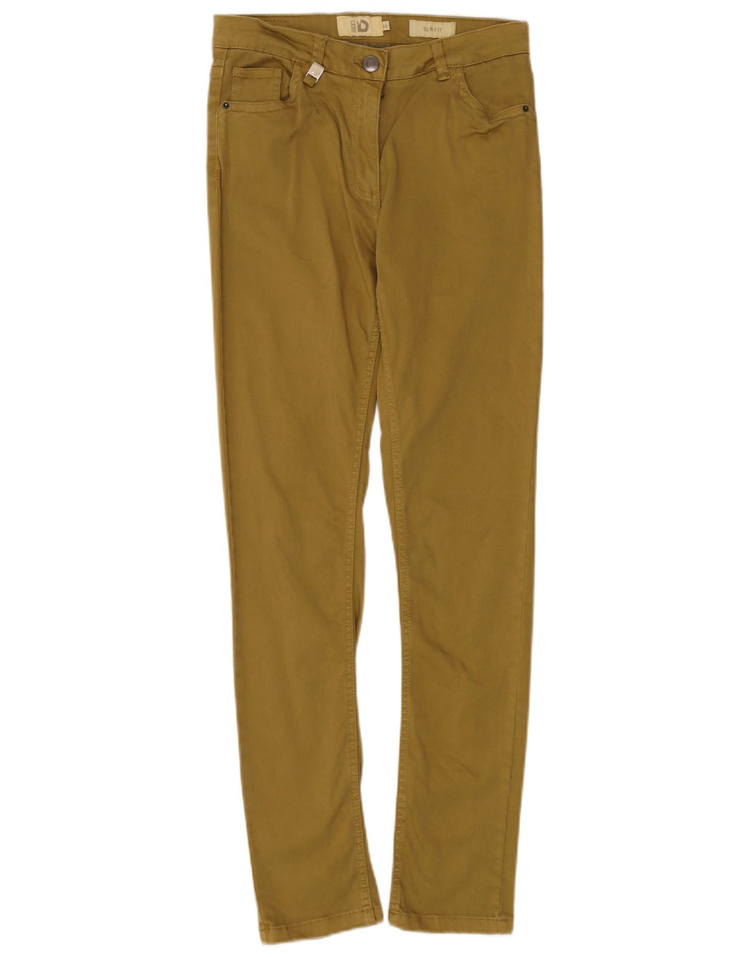 DACK'S Pantalones casuales delgados para mujer IT 44 Medium W30 L30 Algodón caqui