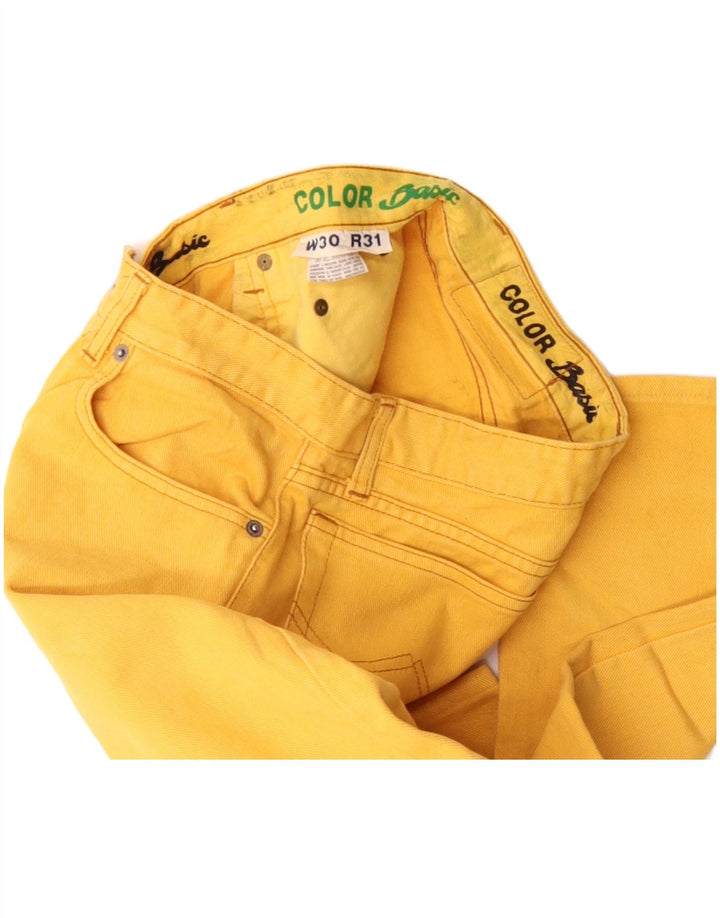 Vaqueros rectos vintage para hombre W30 L26 Algodón amarillo