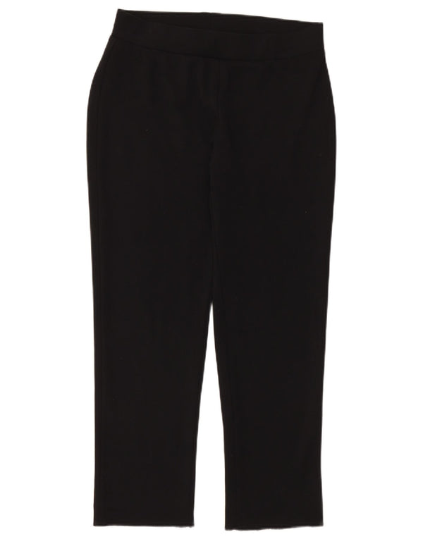 Marks & Spencer Pantalones Casuales Rectos para Mujer UK 12 Medium W30 L27 Negro
