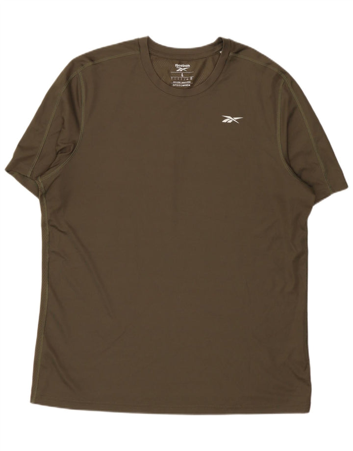 Camiseta Reebok Hombre Top Large Caqui Poliéster