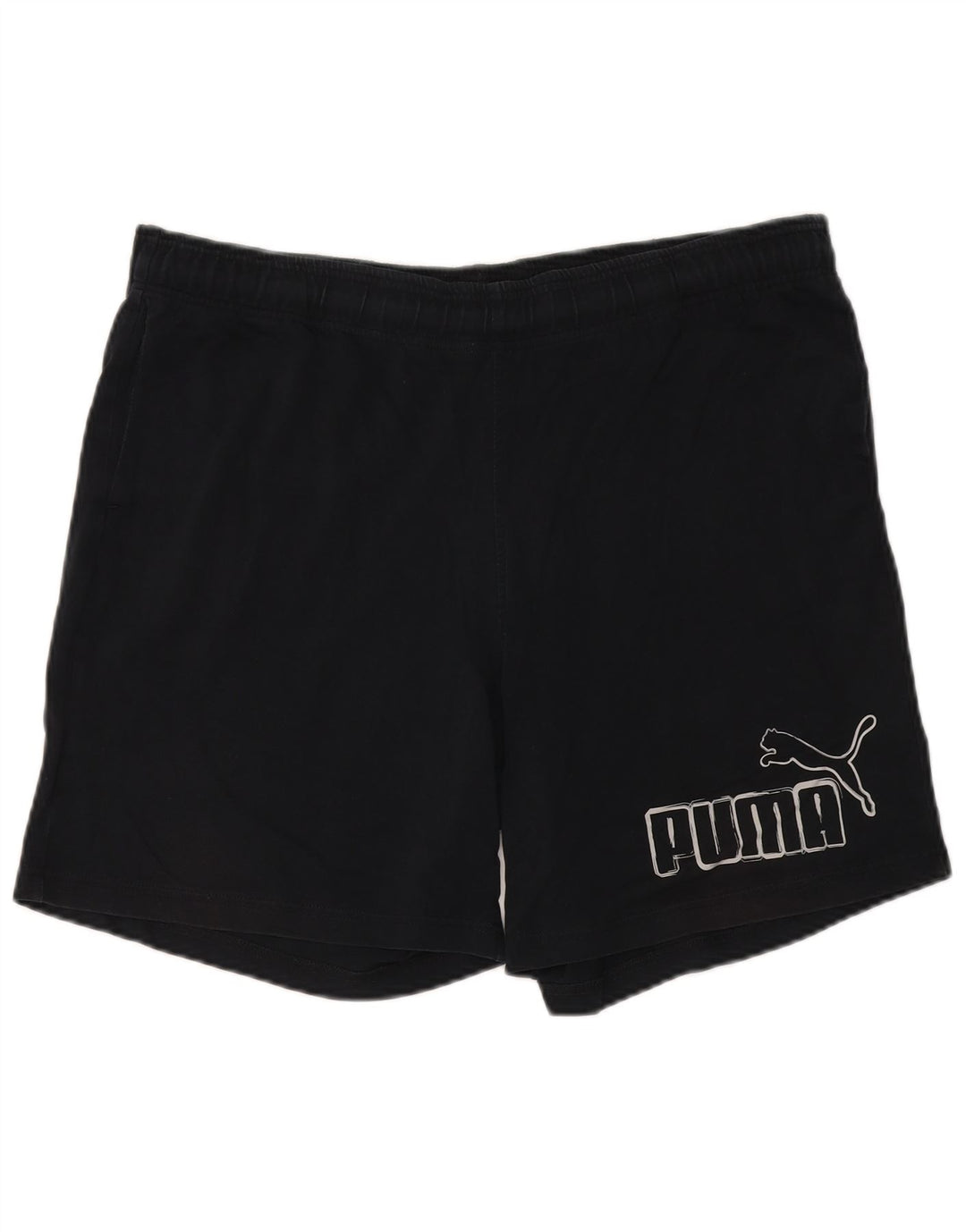 Puma Pantalones cortos deportivos gráficos para hombre XL Poliéster negro