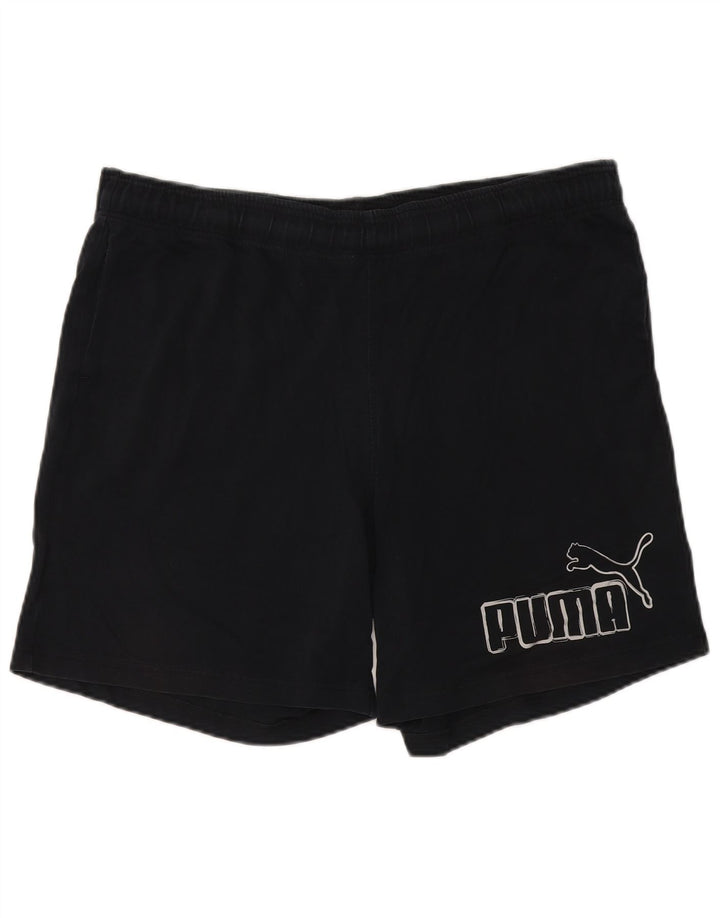 Puma Pantalones cortos deportivos gráficos para hombre XL Poliéster negro