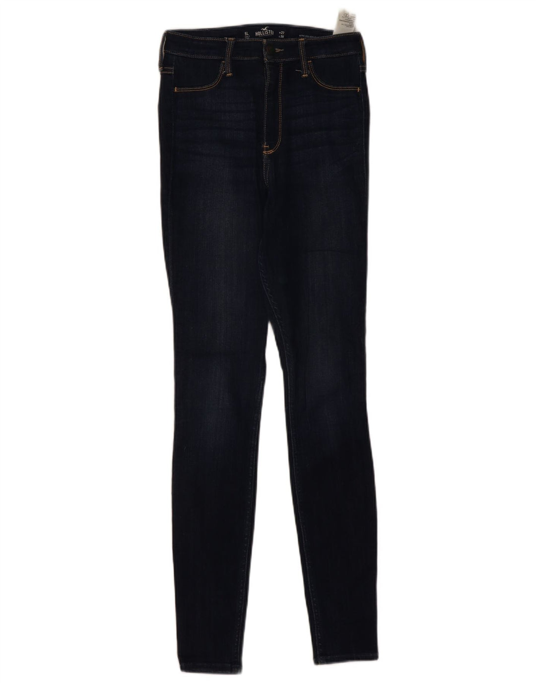 HOLLISTER Jeans ajustados de talle alto para mujer US 5 Small W27 L30 Azul marino