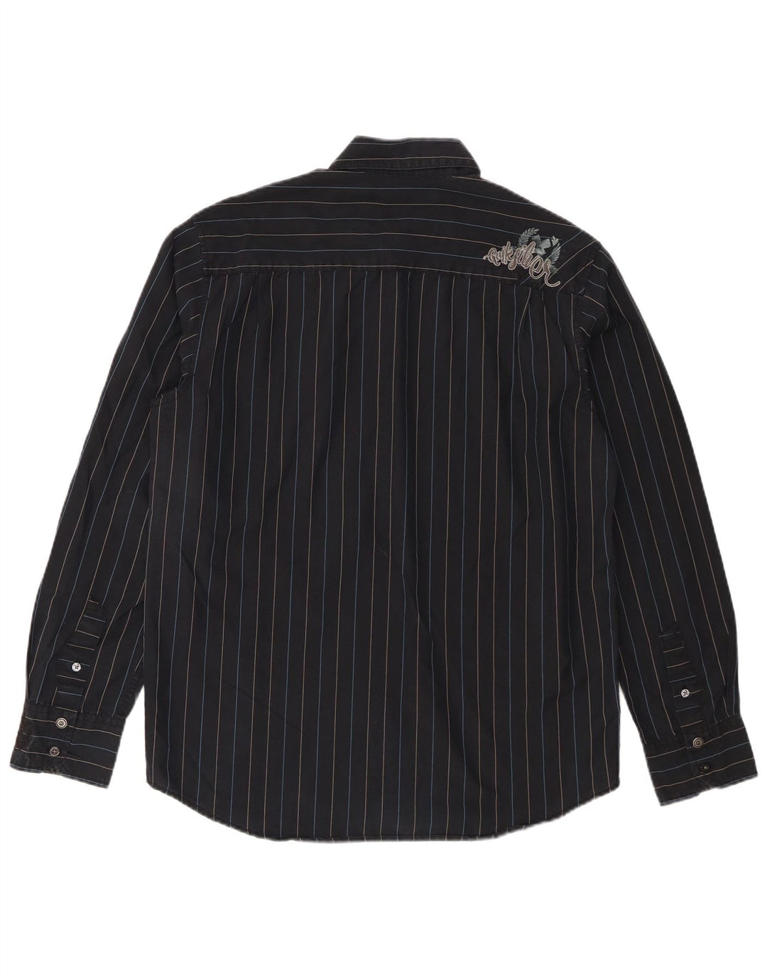 Camisa Quiksilver Hombre Small Azul Marino Rayas Algodón