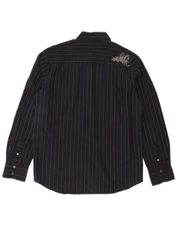 Camisa Quiksilver Hombre Small Azul Marino Rayas Algodón
