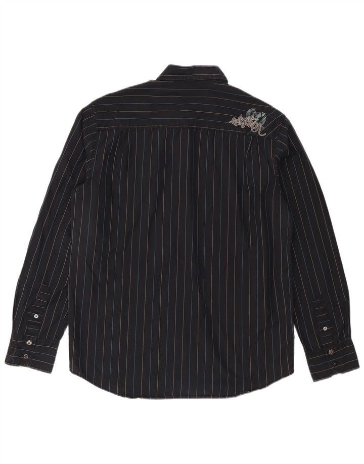 Camisa Quiksilver Hombre Small Azul Marino Rayas Algodón