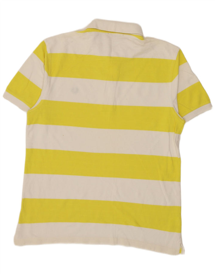 Polo Fred Perry Hombre Grande De Algodón A Rayas Amarillas