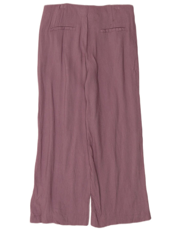 Massimo Dutti Pantalón Chino De Pierna Ancha Mujer EU 40 Medium W30 L26 Morado