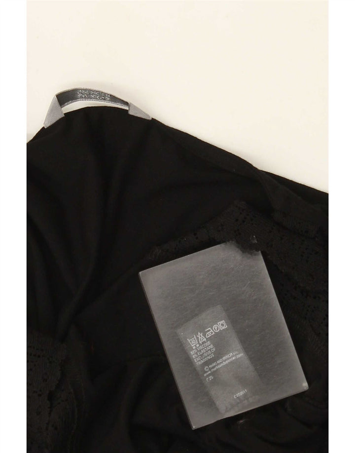 Marks & Spencer Blusa de manga 3/4 para mujer UK 44 Viscosa negra mediana
