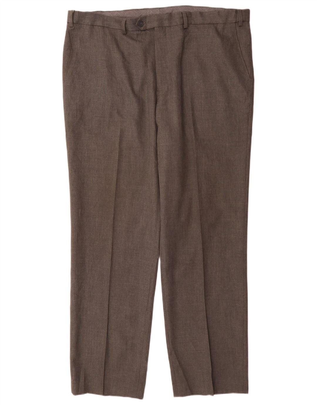 Marks & Spencer Pantalones de traje rectos de corte regular para hombre W42 L33 Gris