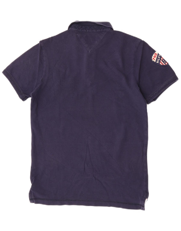 Tommy Hilfiger Polo gráfico para hombre de algodón azul marino mediano