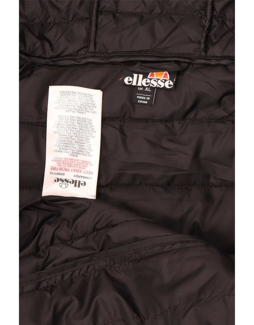 Chaqueta acolchada con capucha para hombre Ellesse UK 42 XL Poliamida gris