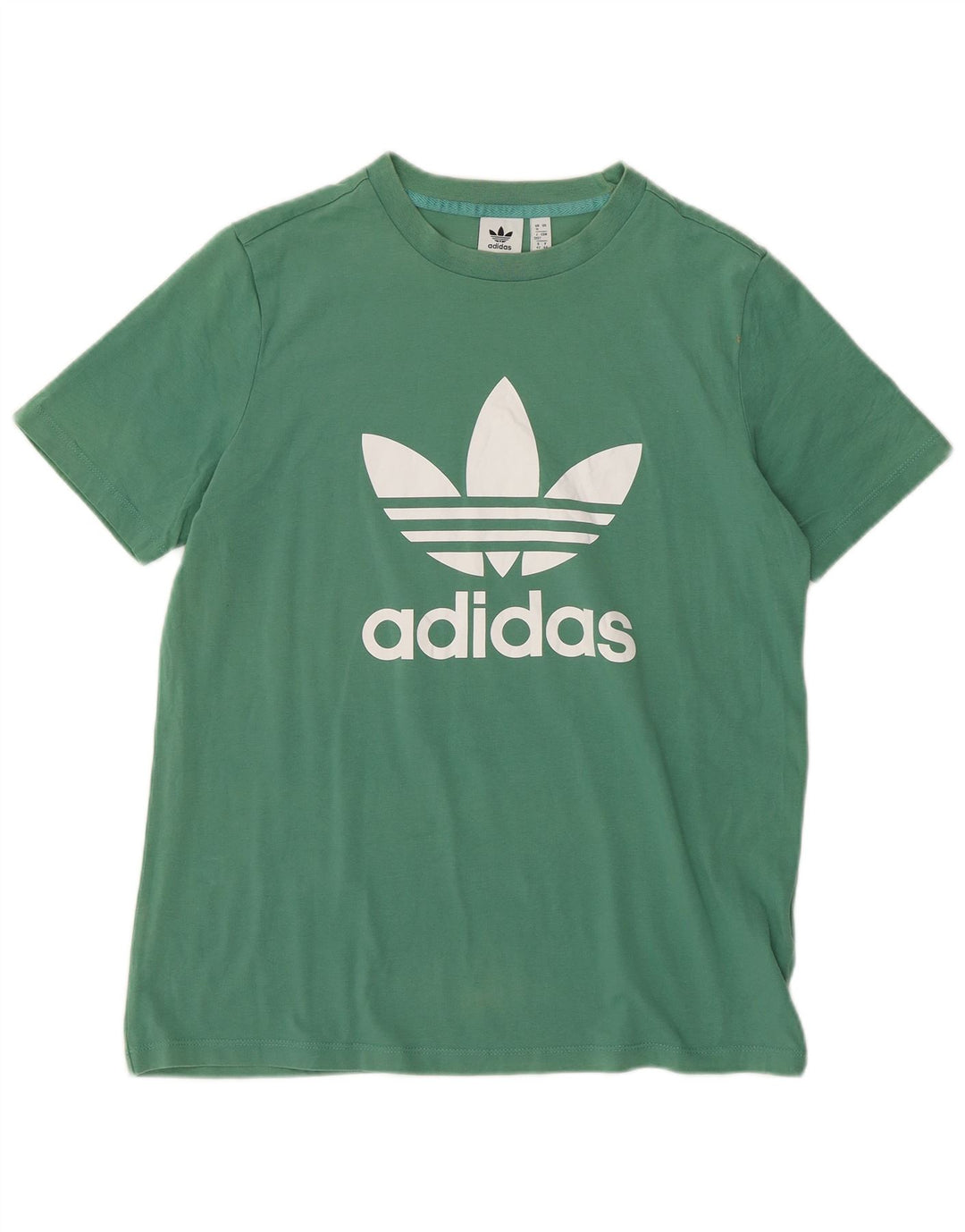 ADIDAS Camiseta gráfica para mujer Top UK 46 Grande Algodón verde