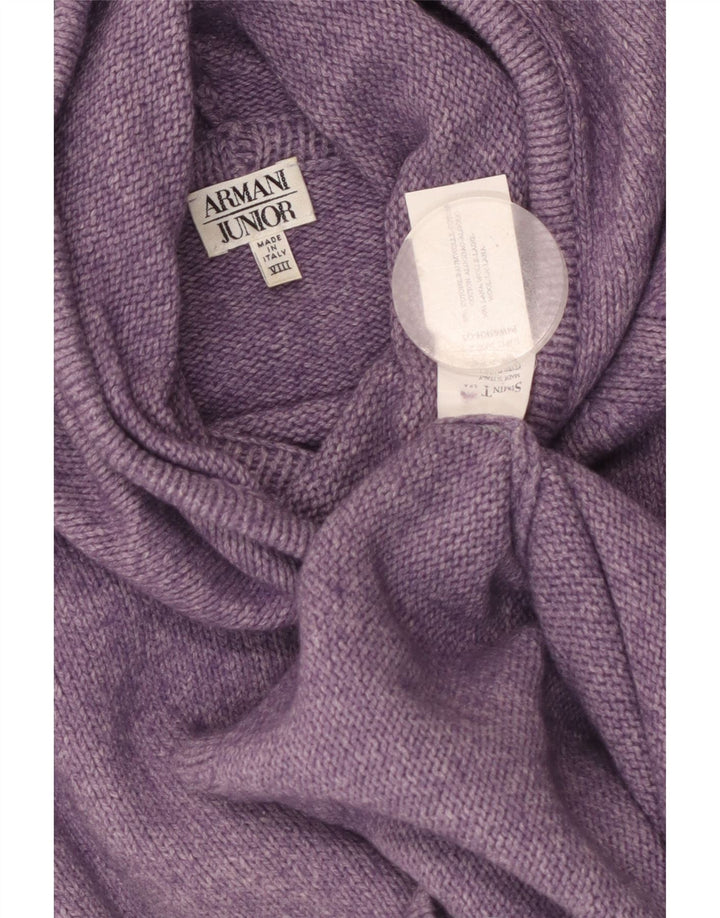 ARMANI JUNIOR Jersey con capucha para niña 7-8 años Algodón Morado