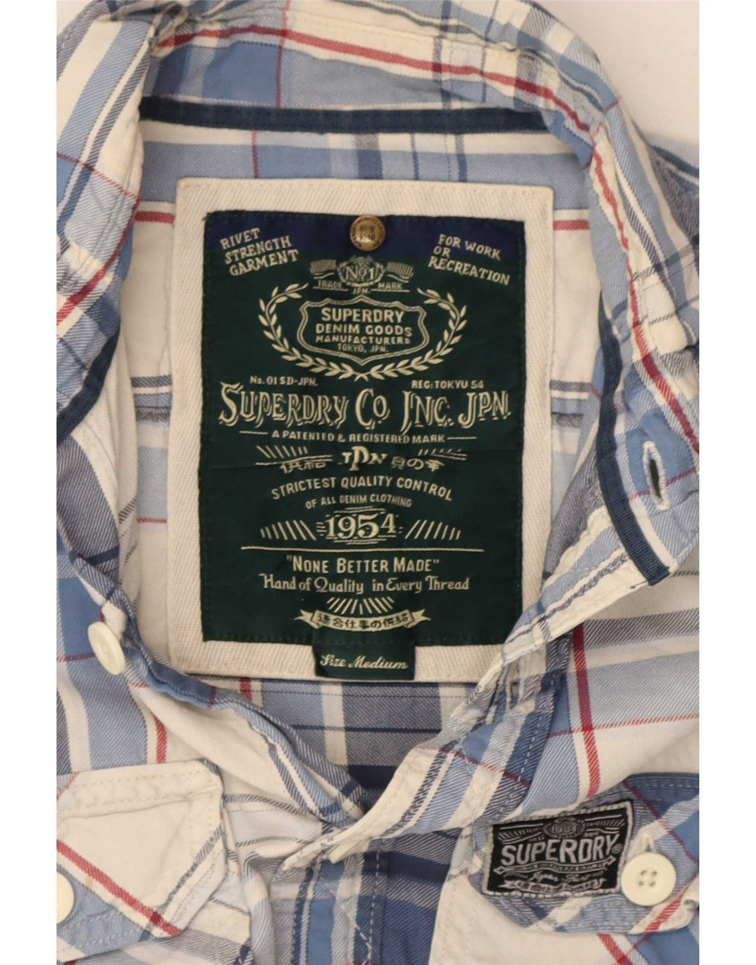 Superdry Camisa De Franela A Cuadros Azul Medio