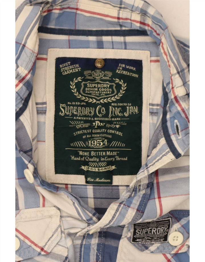 Superdry Camisa De Franela A Cuadros Azul Medio