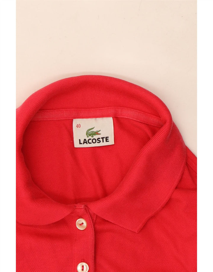 Polo LACOSTE para mujer talla 40 mediano rosa