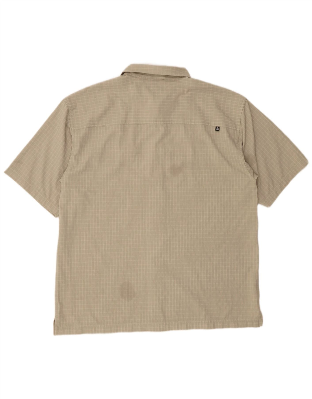 The North Face Camisa Manga Corta Hombre XL Cuadros Verde Poliéster