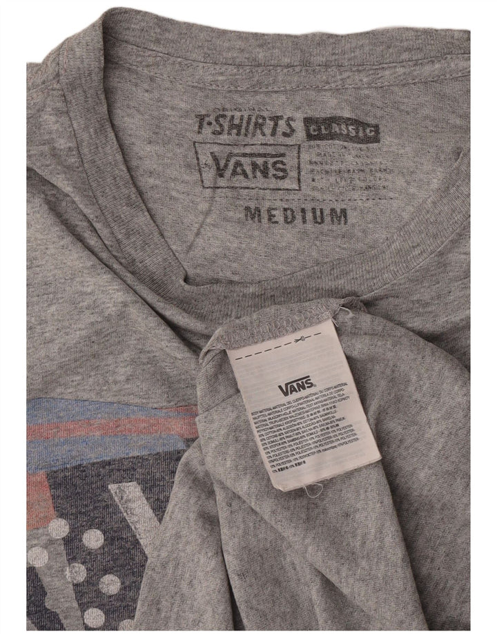 Vans Camiseta gráfica para hombre Top de algodón moteado en gris medio