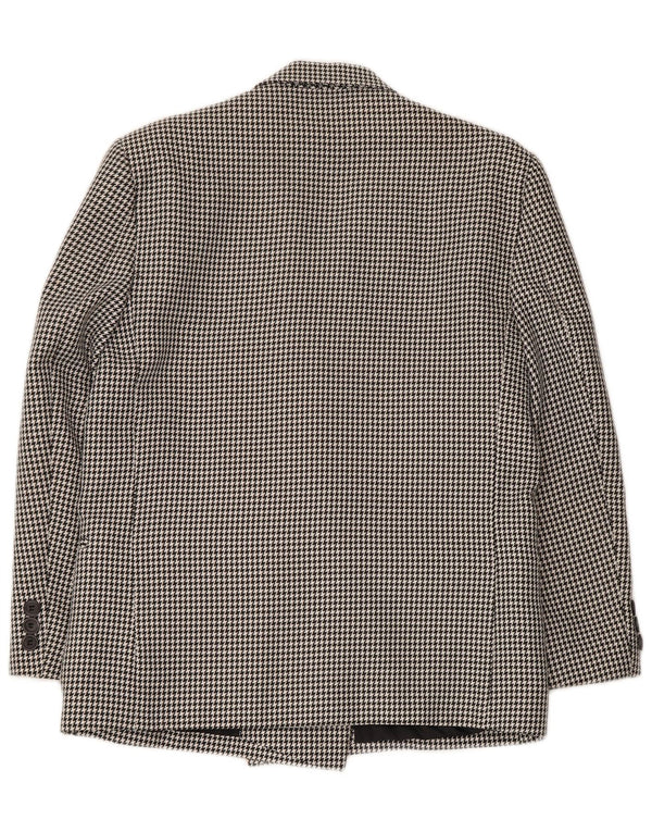 CLASSIC Chaqueta tipo blazer con doble botonadura para mujer UK 40 Grande Pata de gallo negra