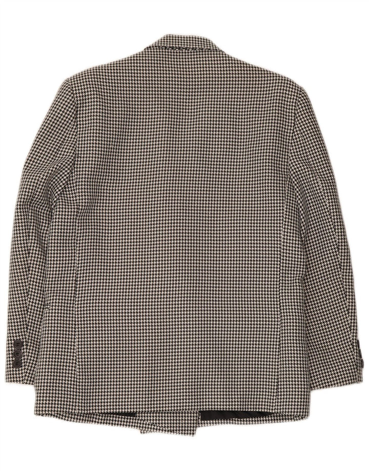 CLASSIC Chaqueta tipo blazer con doble botonadura para mujer UK 40 Grande Pata de gallo negra