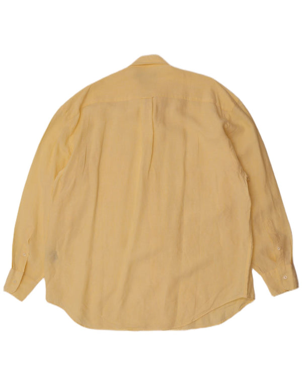 Camisa Nautica Hombre XL Lino Amarillo