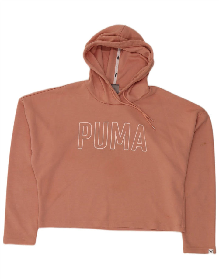 PUMA Jersey con capucha y gráfico de corte extragrande para mujer UK 12 Medium Pink